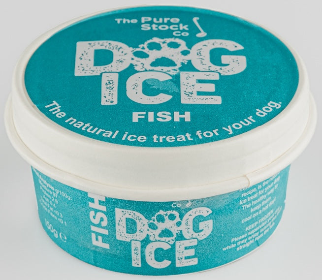 Frozen Dog Ice treat fish in 150ml tub